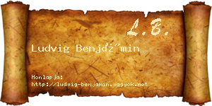 Ludvig Benjámin névjegykártya